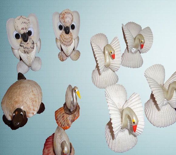 Аппликации сова из ракушек (43 фото)