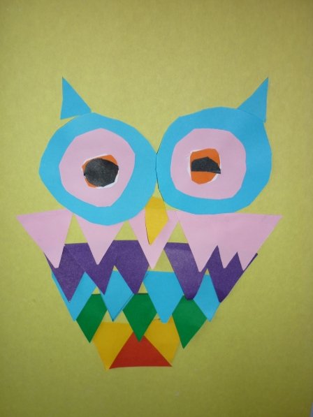 Сова из геометрических фигур