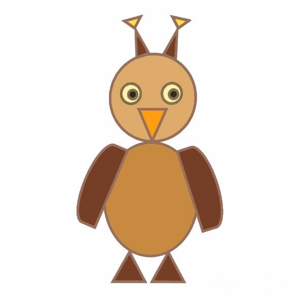 Животные из геометрических фигу