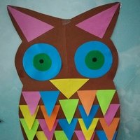 Животные из цветной бумаги из геометрических фигур