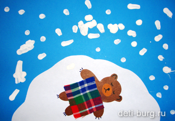 Аппликация медведь