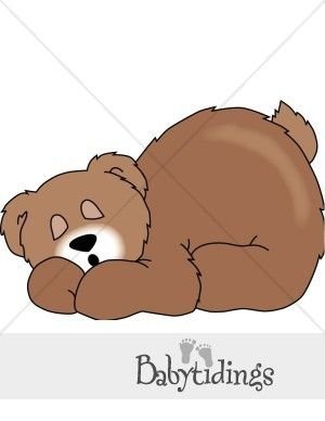 Аппликация спящий медведь