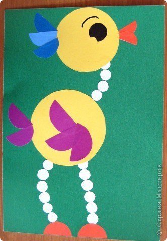 Аппликации из полукругов для детей