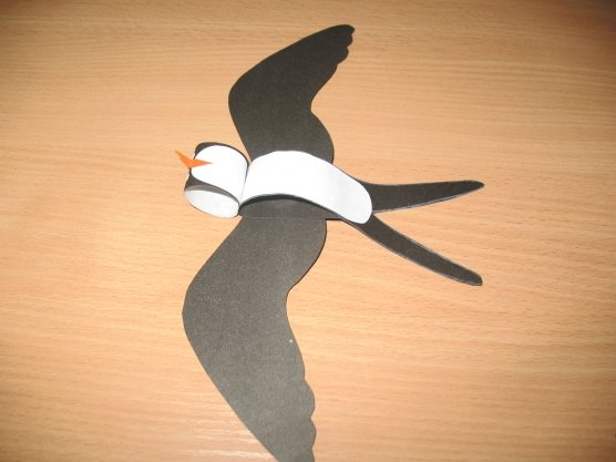 Ласточка из бумаги