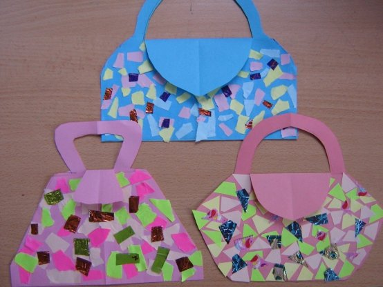 Сумочка для мамы из бумаги для детей