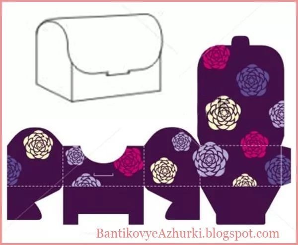 Сундук коробка развертка