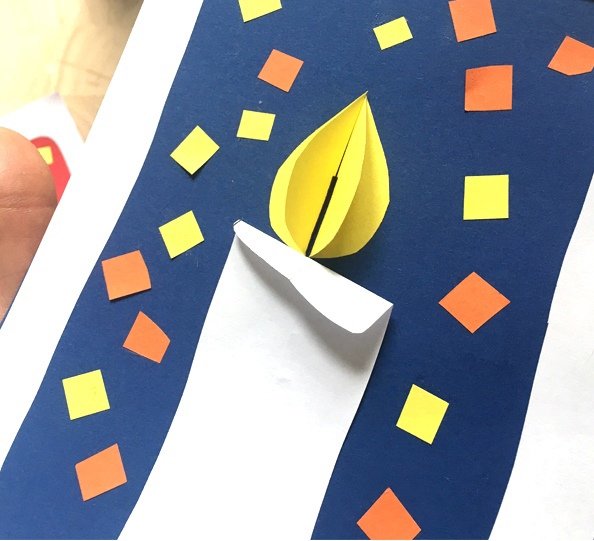 Аппликация свеча