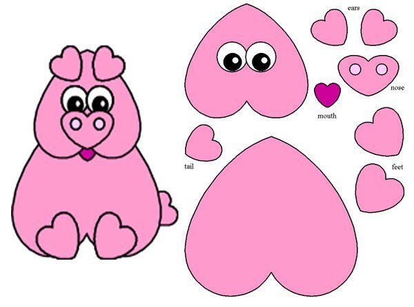 Аппликация Свинка