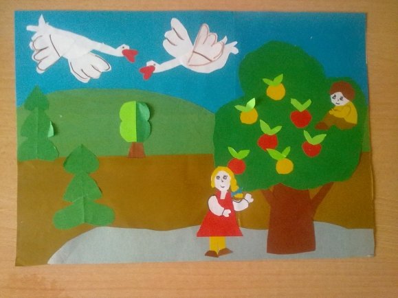 Аппликация на тему русские народные сказки