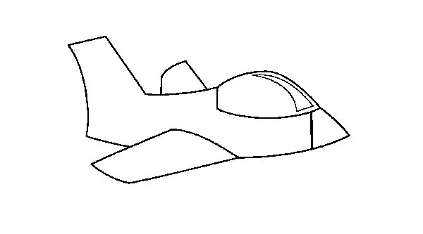 Трафарет самолёта для детей