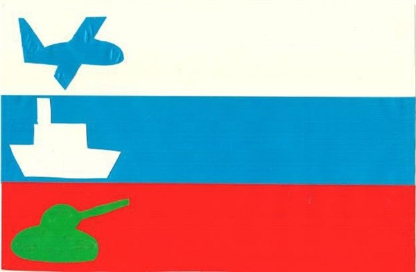 Аппликация на 23 февраля в детском