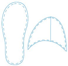 Трафарет домашних тапочек