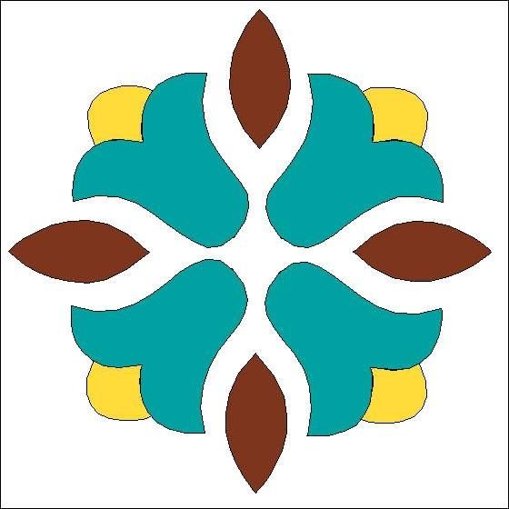 Татарский орнамент тюльпан