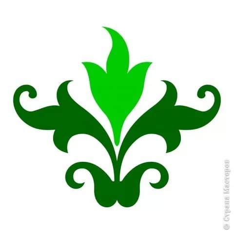 Татарский орнамент лист яфрак