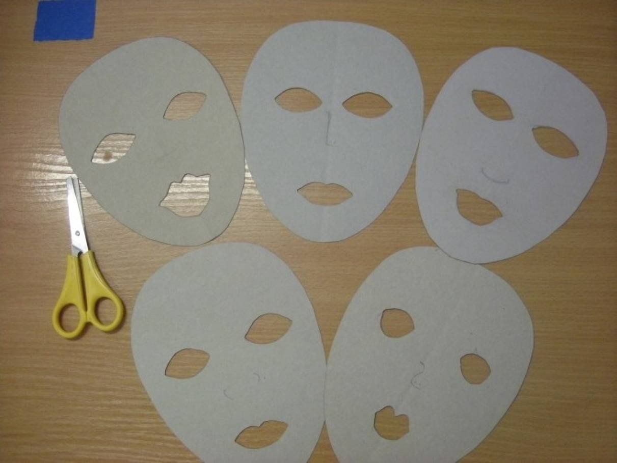 Аппликация театральная маска подготовительная группа