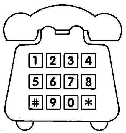 Шаблон телефона для детей