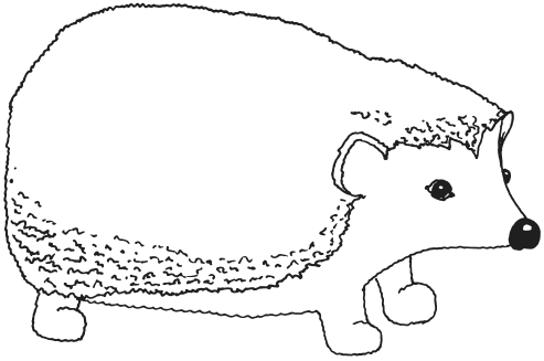 Еж без иголок раскраска