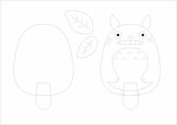 Выкройка Тоторо мягкой игрушки