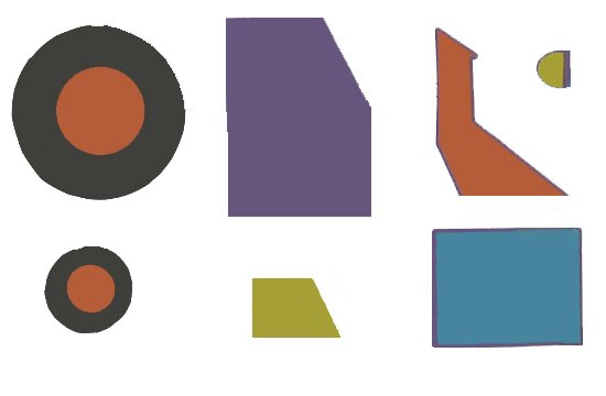 Аппликация из геометрических фигур трактор