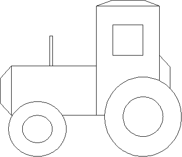 Машинка из геометрических фигур