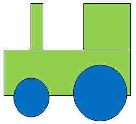 Автомобиль из геометрических фигур