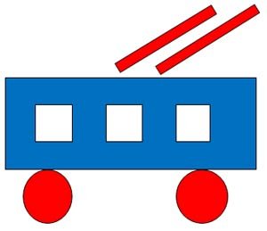 Аппликация троллейбус в старшей группе