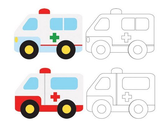 Машина аппликация для детей