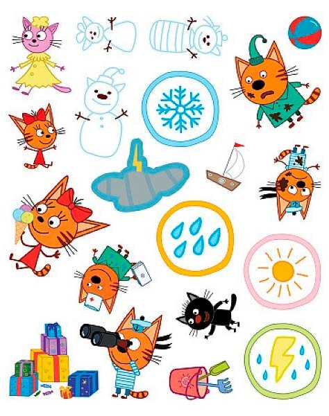 Аппликация 3 кота