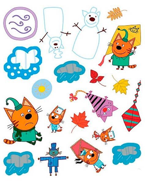 Аппликация три кота