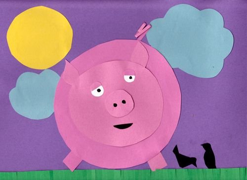 Аппликация поросенок для малышей