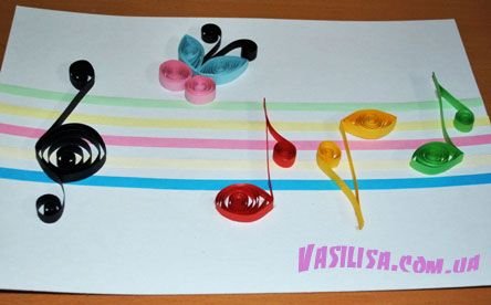 Аппликация на тему музыка