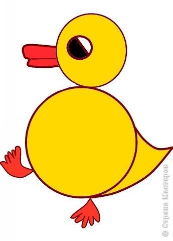 Цыпленок из геометрических фигур