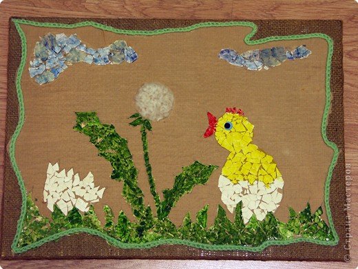 Мозаика из яичной скорлупы