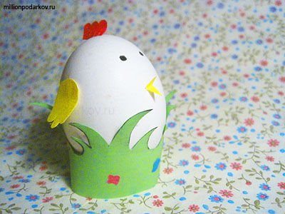 Цыпленок из яйца поделка на Пасху