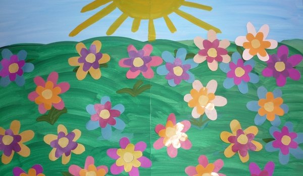 Аппликация Поляна цветов