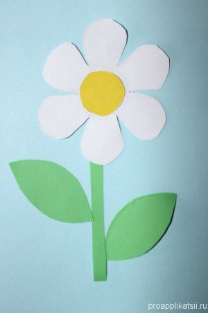 Ромашки аппликация из бумаги