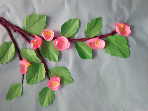 Аппликация веточка яблони