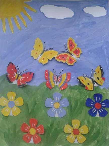 Аппликация на тему лето в средней группе