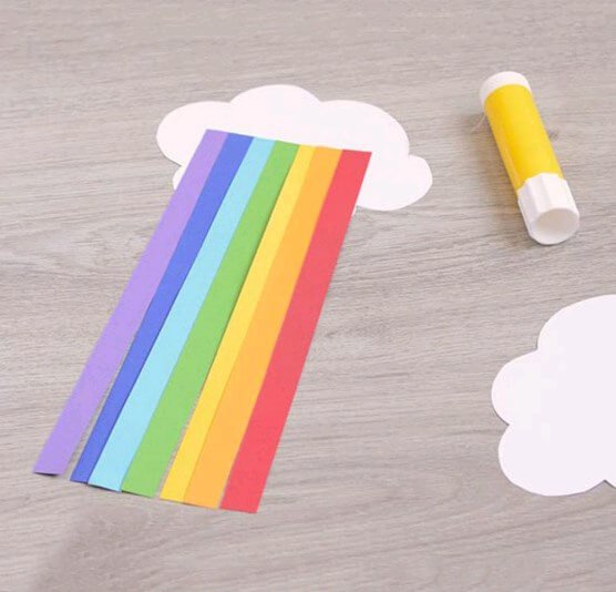 Аппликация Радуга из цветной бумаги
