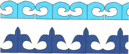 Башкирский орнамент Кускар трафарет