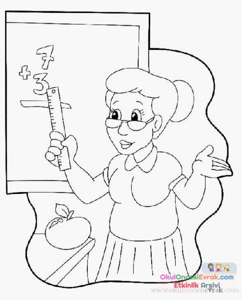 Раскраска профессия учитель