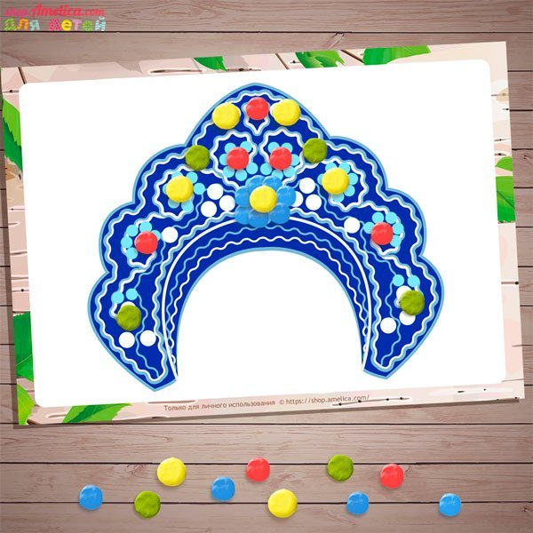 Кокошник аппликация