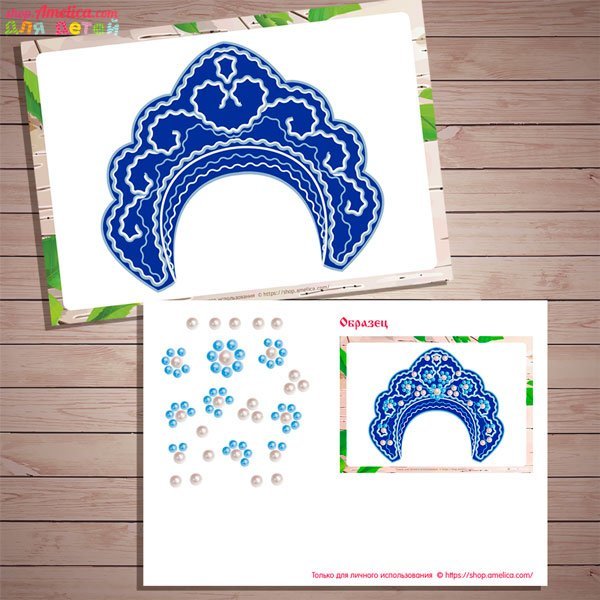 Рисование кокошника