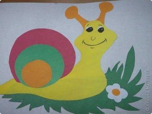 Аппликация улитка