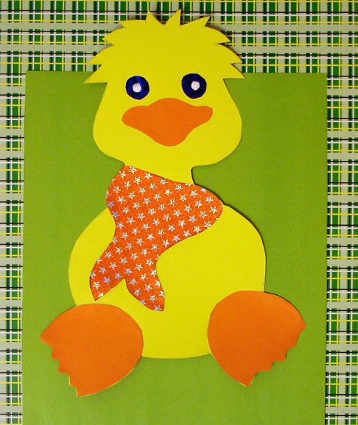 Цыпленок аппликация для детей