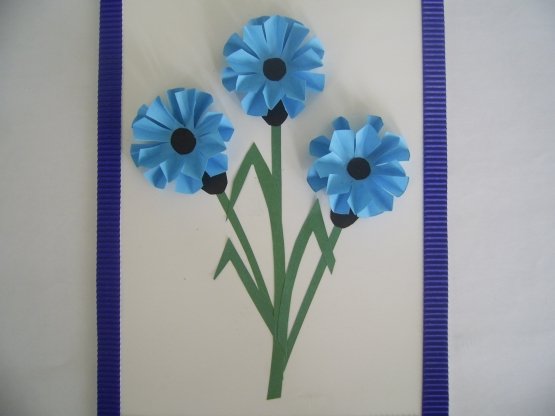 Василек аппликация для детей