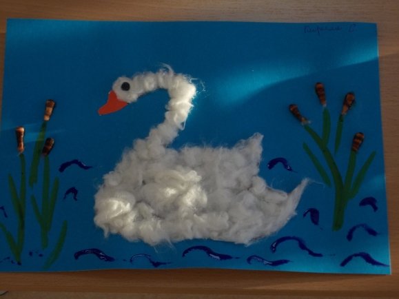 Аппликация лебедь в подготовительной группе