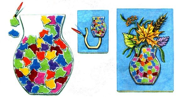 Аппликации ваза (41 фото)
