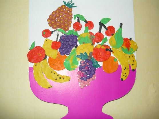 Тема: аппликация тема: «ваза с фруктами»средняя группа