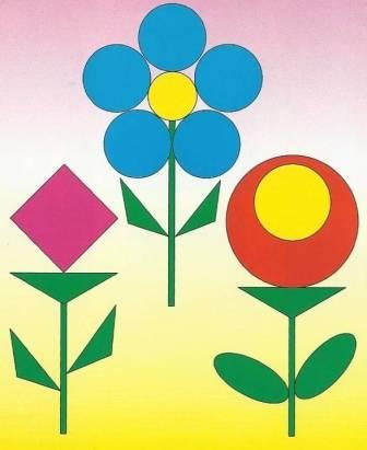 Аппликация из геометрических фигур в средней группе